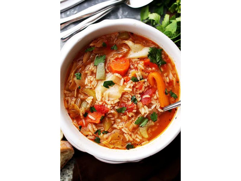 Cabbage Soup with Rice Recipe